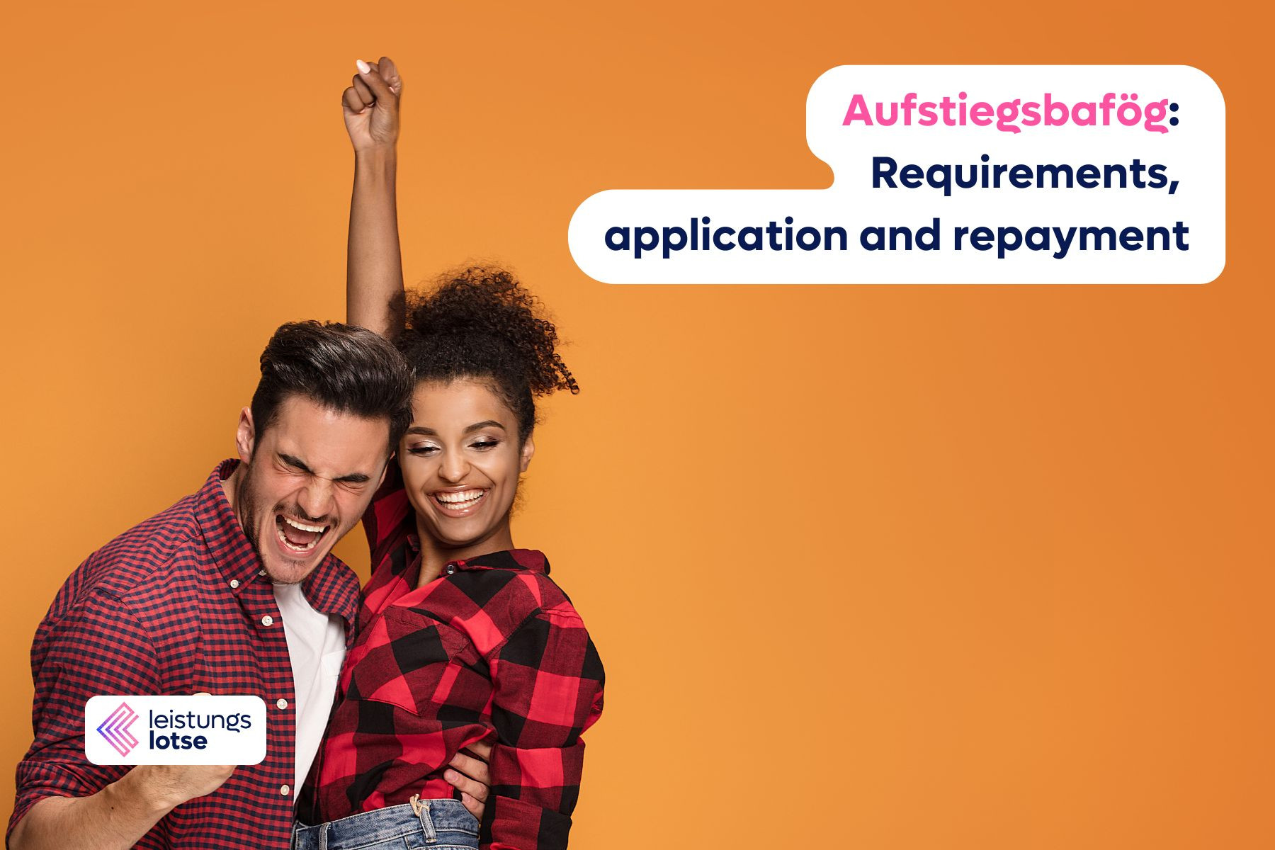 Man and woman euphorically rejoicing with clenched fists